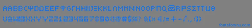 Шрифт Greekbeartinye – синие шрифты на сером фоне