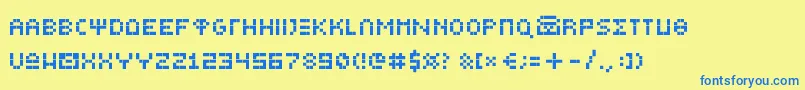More about Greekbeartinye Font Greekbeartinye Font – Blue Fonts on Yellow Background