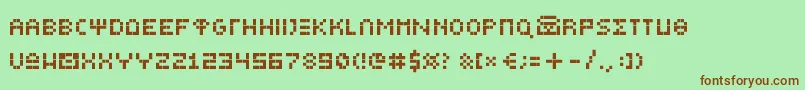 Greekbeartinye Font – Brown Fonts on Green Background