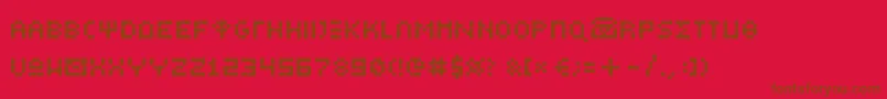 Greekbeartinye Font – Brown Fonts on Red Background