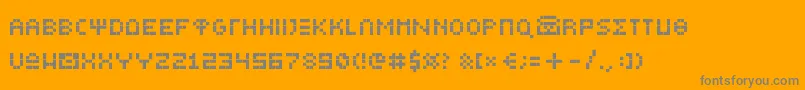 Greekbeartinye Font – Gray Fonts on Orange Background