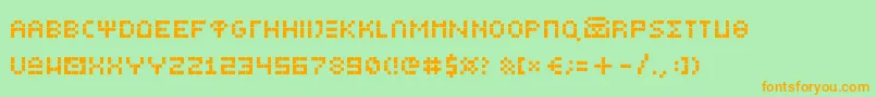 Greekbeartinye Font – Orange Fonts on Green Background