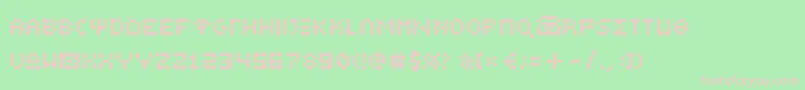 Greekbeartinye Font – Pink Fonts on Green Background