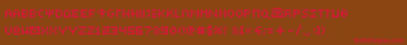 Greekbeartinye Font – Red Fonts on Brown Background