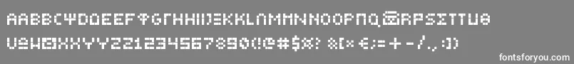 フォントGreekbeartinye – 灰色の背景に白い文字