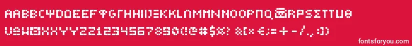 Greekbeartinye Font – White Fonts on Red Background