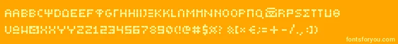 Greekbeartinye Font – Yellow Fonts on Orange Background
