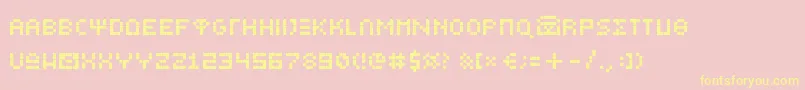 Greekbeartinye Font – Yellow Fonts on Pink Background