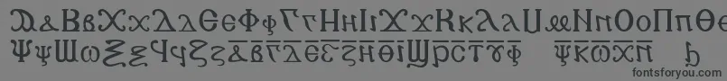 Police Copticalphabet – polices noires sur fond gris