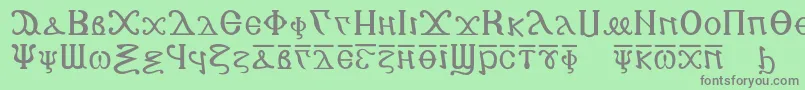 Saiba mais sobre a fonte Copticalphabet Fonte Copticalphabet – fontes cinzas em um fundo verde