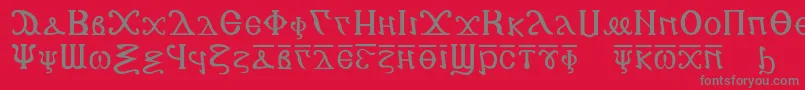 Copticalphabet Font – Gray Fonts on Red Background