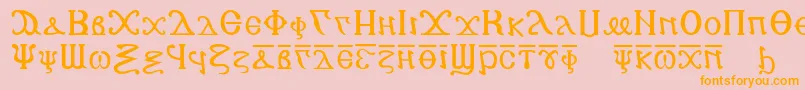 Copticalphabet Font – Orange Fonts on Pink Background
