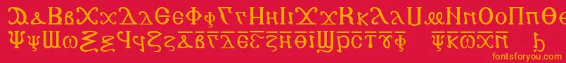 Copticalphabet Font – Orange Fonts on Red Background