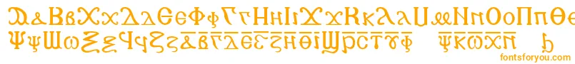 Copticalphabet Font – Orange Fonts on White Background