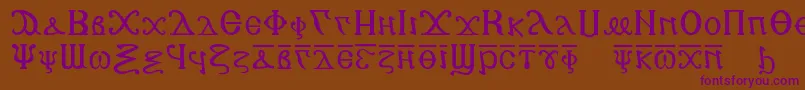 Copticalphabet Font – Purple Fonts on Brown Background