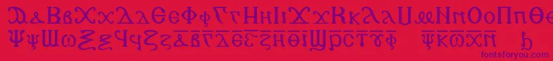 Copticalphabet Font – Purple Fonts on Red Background