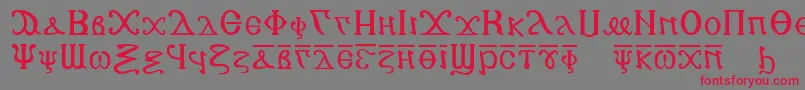 Copticalphabet Font – Red Fonts on Gray Background