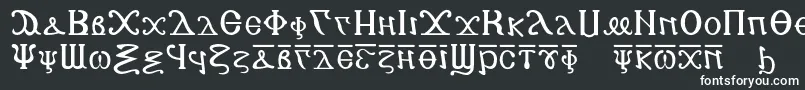 フォントCopticalphabet – 白い文字