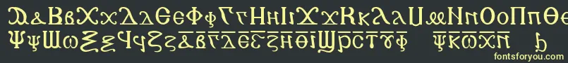 Copticalphabet Font – Yellow Fonts on Black Background