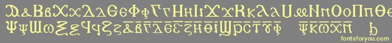 fuente Copticalphabet – Fuentes Amarillas Sobre Fondo Gris