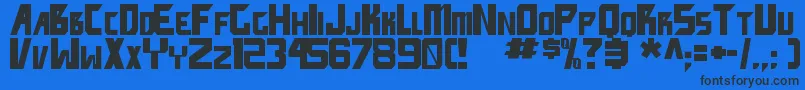 FacepunchTbs Font – Black Fonts on Blue Background