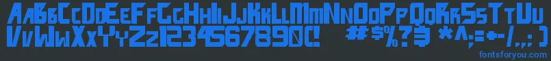 FacepunchTbs Font – Blue Fonts on Black Background