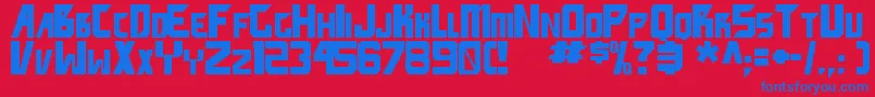 FacepunchTbs Font – Blue Fonts on Red Background