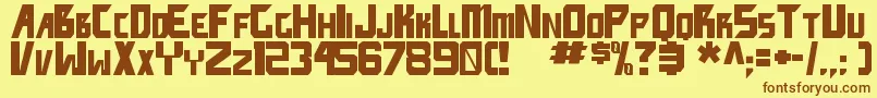 FacepunchTbs Font – Brown Fonts on Yellow Background