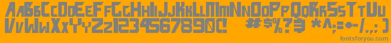 FacepunchTbs Font – Gray Fonts on Orange Background