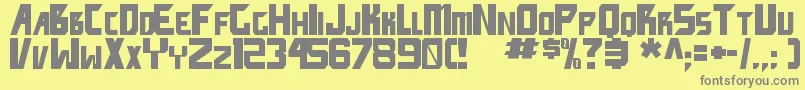 FacepunchTbs Font – Gray Fonts on Yellow Background