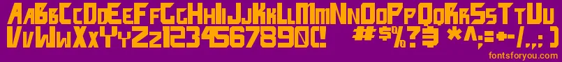 FacepunchTbs Font – Orange Fonts on Purple Background