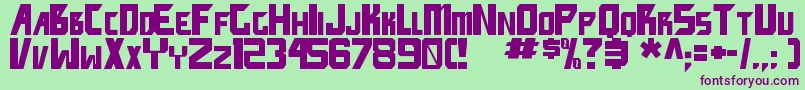 FacepunchTbs Font – Purple Fonts on Green Background