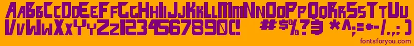 FacepunchTbs Font – Purple Fonts on Orange Background