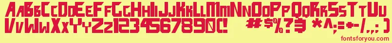 FacepunchTbs Font – Red Fonts on Yellow Background