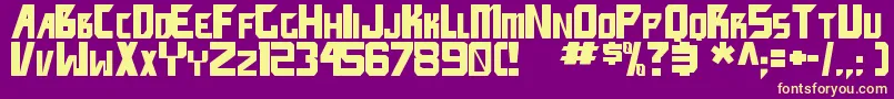 FacepunchTbs Font – Yellow Fonts on Purple Background