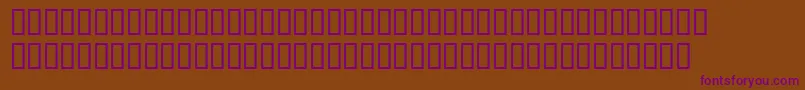 Czcionka Ygnorant – fioletowe czcionki na brązowym tle