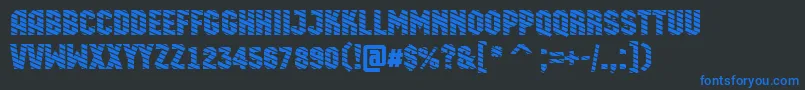 AMachinaortodgstr Font – Blue Fonts on Black Background