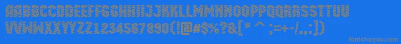 AMachinaortodgstr Font – Gray Fonts on Blue Background