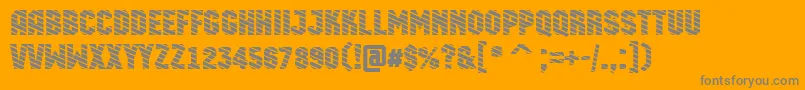 AMachinaortodgstr Font – Gray Fonts on Orange Background