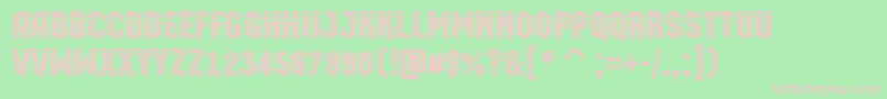 AMachinaortodgstr Font – Pink Fonts on Green Background