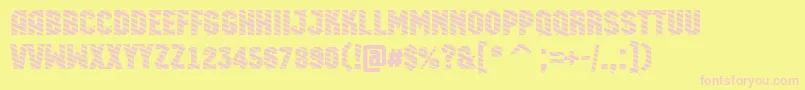 AMachinaortodgstr Font – Pink Fonts on Yellow Background