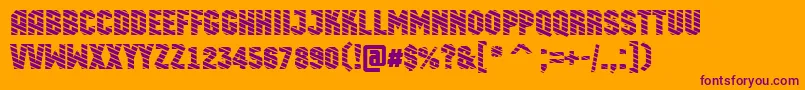 AMachinaortodgstr-Schriftart – Violette Schriften auf orangefarbenem Hintergrund