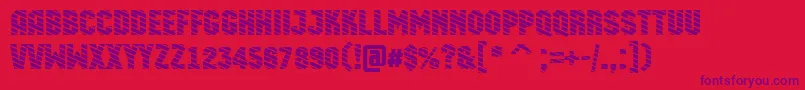 AMachinaortodgstr-Schriftart – Violette Schriften auf rotem Hintergrund