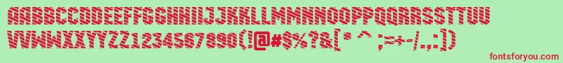 AMachinaortodgstr Font – Red Fonts on Green Background