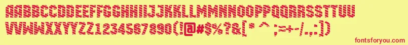 AMachinaortodgstr Font – Red Fonts on Yellow Background