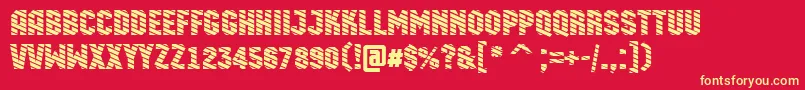 AMachinaortodgstr Font – Yellow Fonts on Red Background