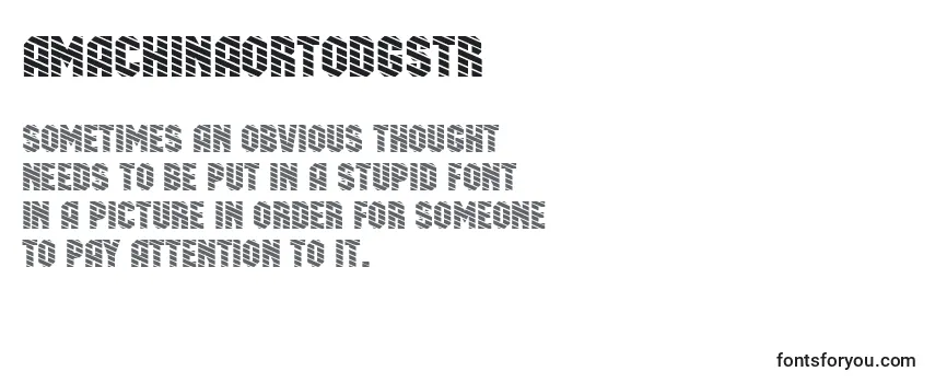 Review of the AMachinaortodgstr Font