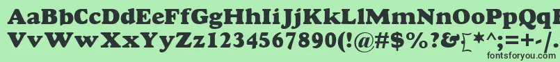GoudyMtExtraBold Font – Black Fonts on Green Background
