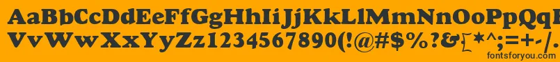 GoudyMtExtraBold Font – Black Fonts on Orange Background