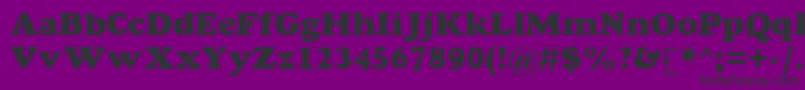 フォントGoudyMtExtraBold – 紫の背景に黒い文字